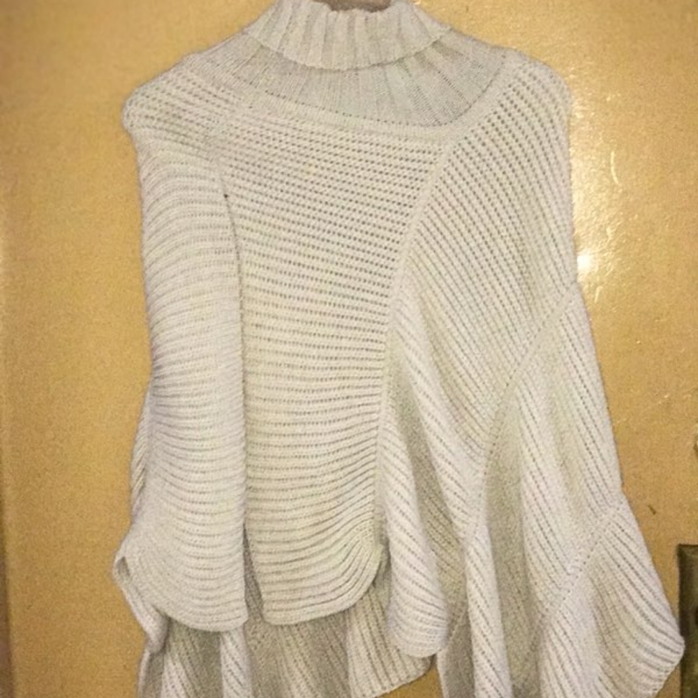Knit poncho